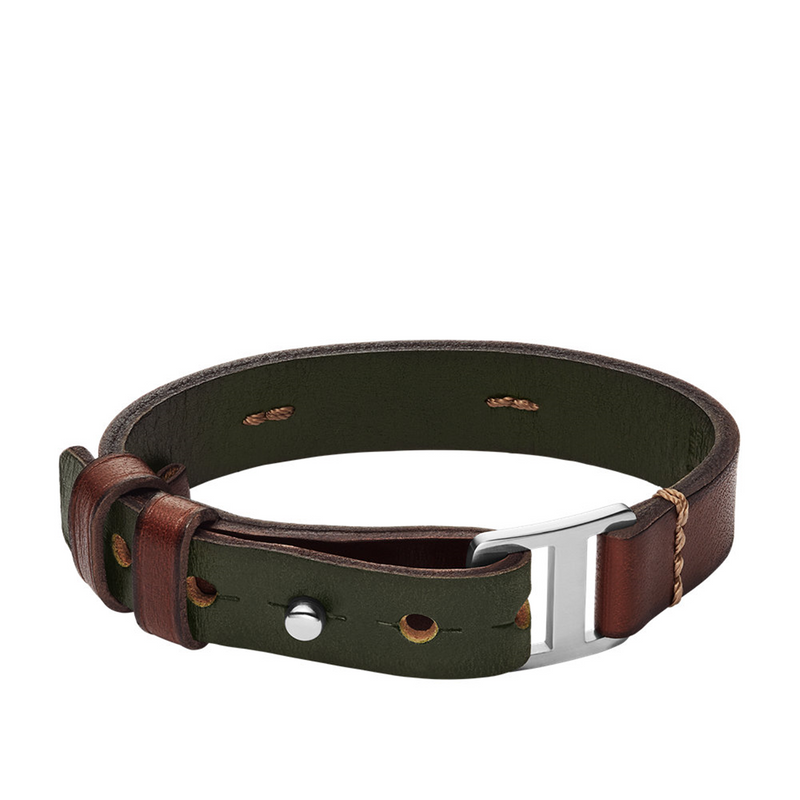 Fossil Machine Leather Men's Bracelet JF04963040-zoom-