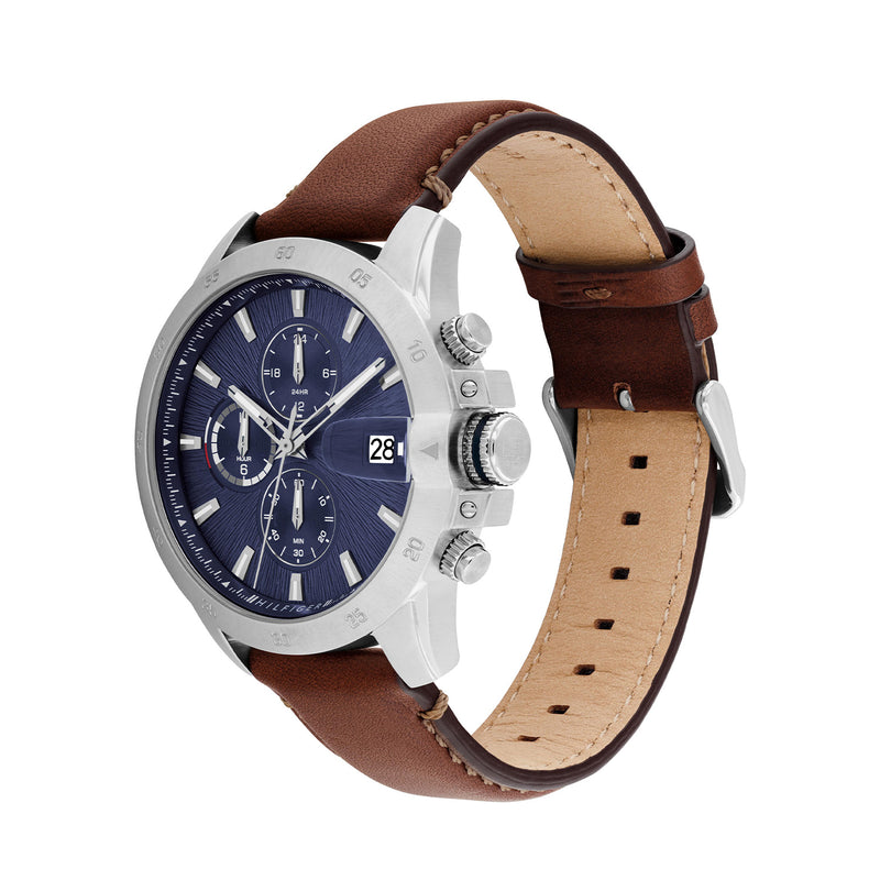 Tommy Hilfiger Jameson Silver and Blue Men's Watch TH1792195-zoom-