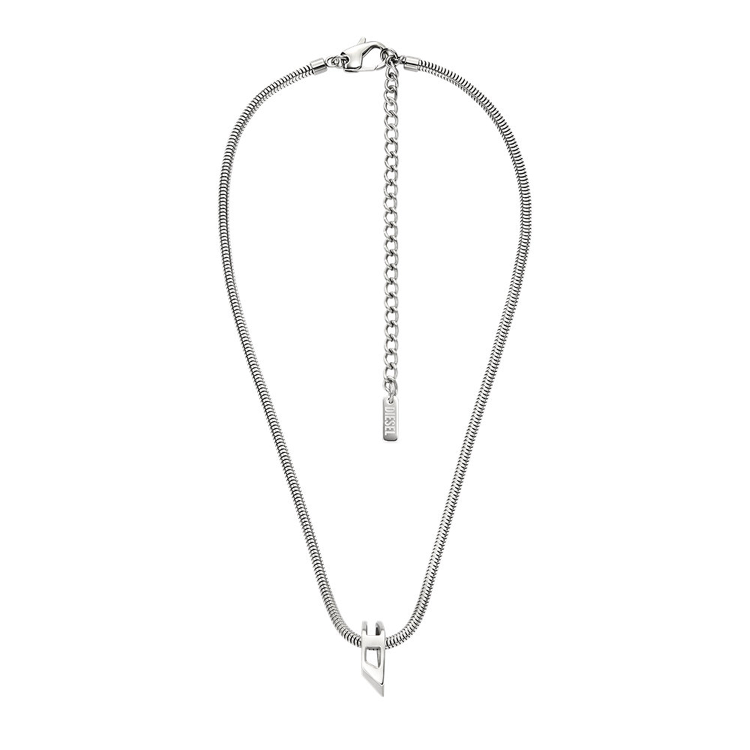 Diesel D Logo Stainless Steel Unisex Necklace DX1672040