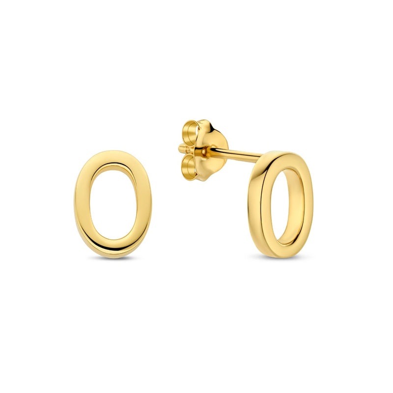 Parte Di Me Bibbiena Poppi Clara 925 Sterling Silver Gold Plated Ear Studs PDM36194-zoom-
