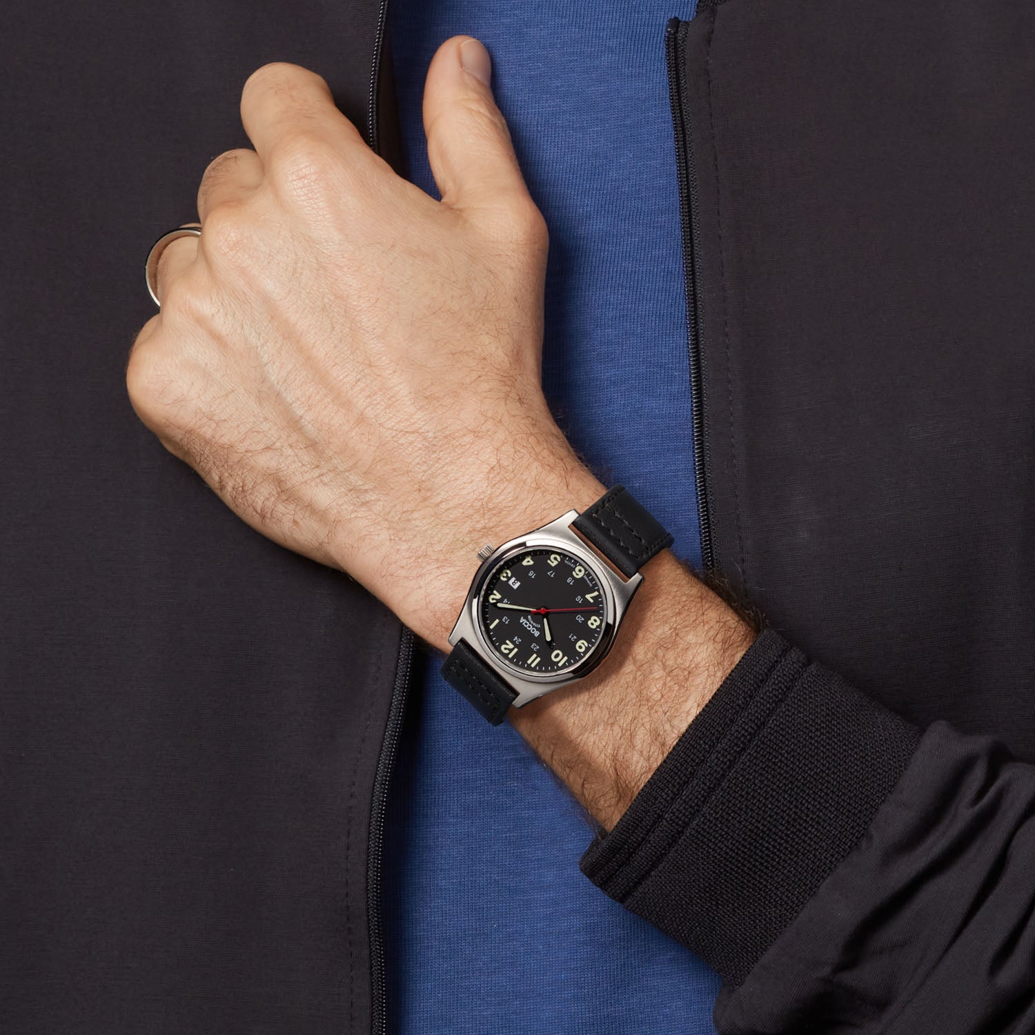 Boccia Titanium Zwart Heren Horloge 2002-3674-01