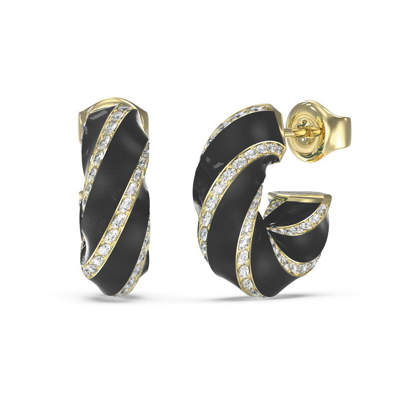 Guess Le Mirage Gold and Black Earrings JUBE05383JWYGBKT-U-zoom-