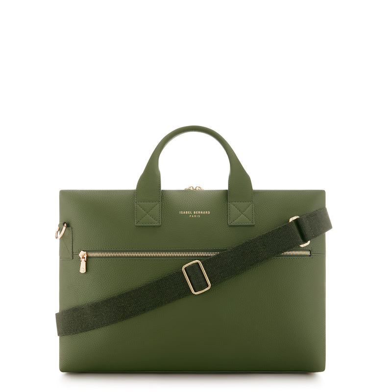 Isabel Bernard Honoré Anique Groene Kalfsleren Handtas IB25061-zoom-