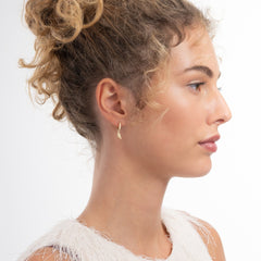 Isabel Bernard Monceau Giselle 14 Carat Golden Hoop Earrings IB360153