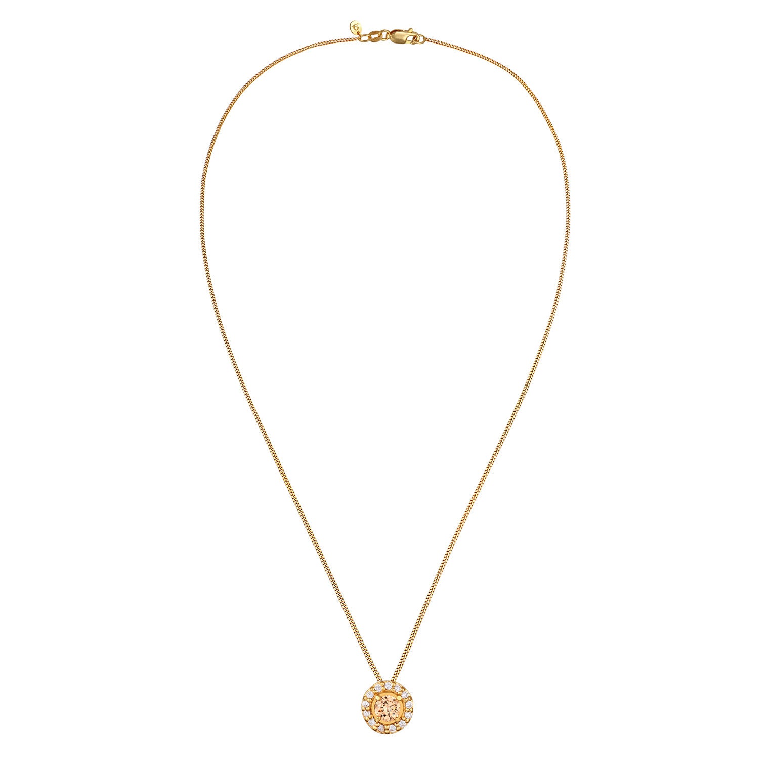 Elli 925 Sterling Silver Solitaire Necklace 2004-BF-0008259-001