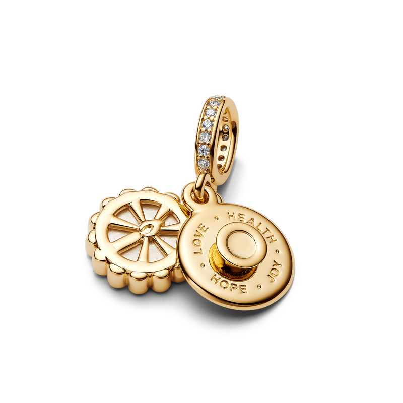 Pandora Moments Gold Plated Happy Birthday Hangende Bedel 763787C01-zoom-