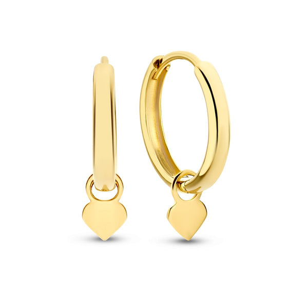 Belleville Amore 14 karaat gouden oorringen met hartje