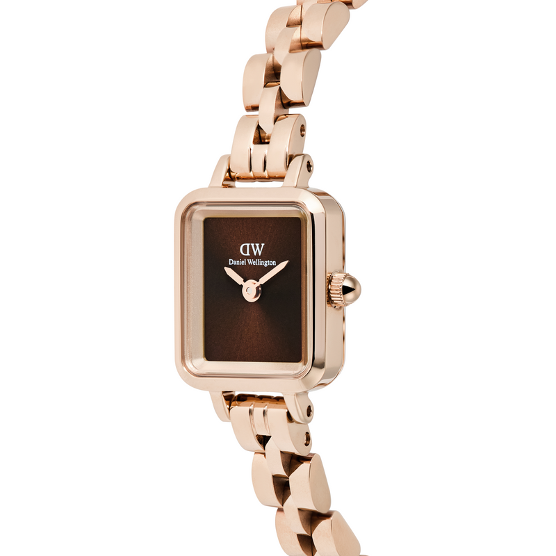Daniel Wellington Petite & Quadro Mini Arch Amber Brown Women's Watch DW00100849-zoom-