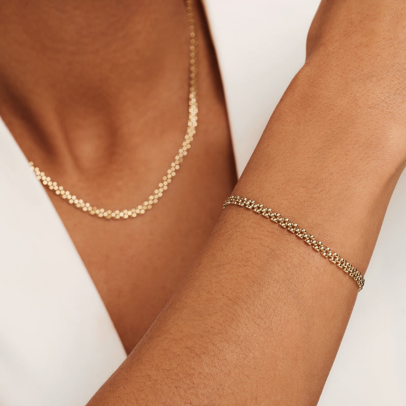 Isabel Bernard Cadeau d'Isabel 14 karaat gouden ketting en armband giftset IB90172-zoom-