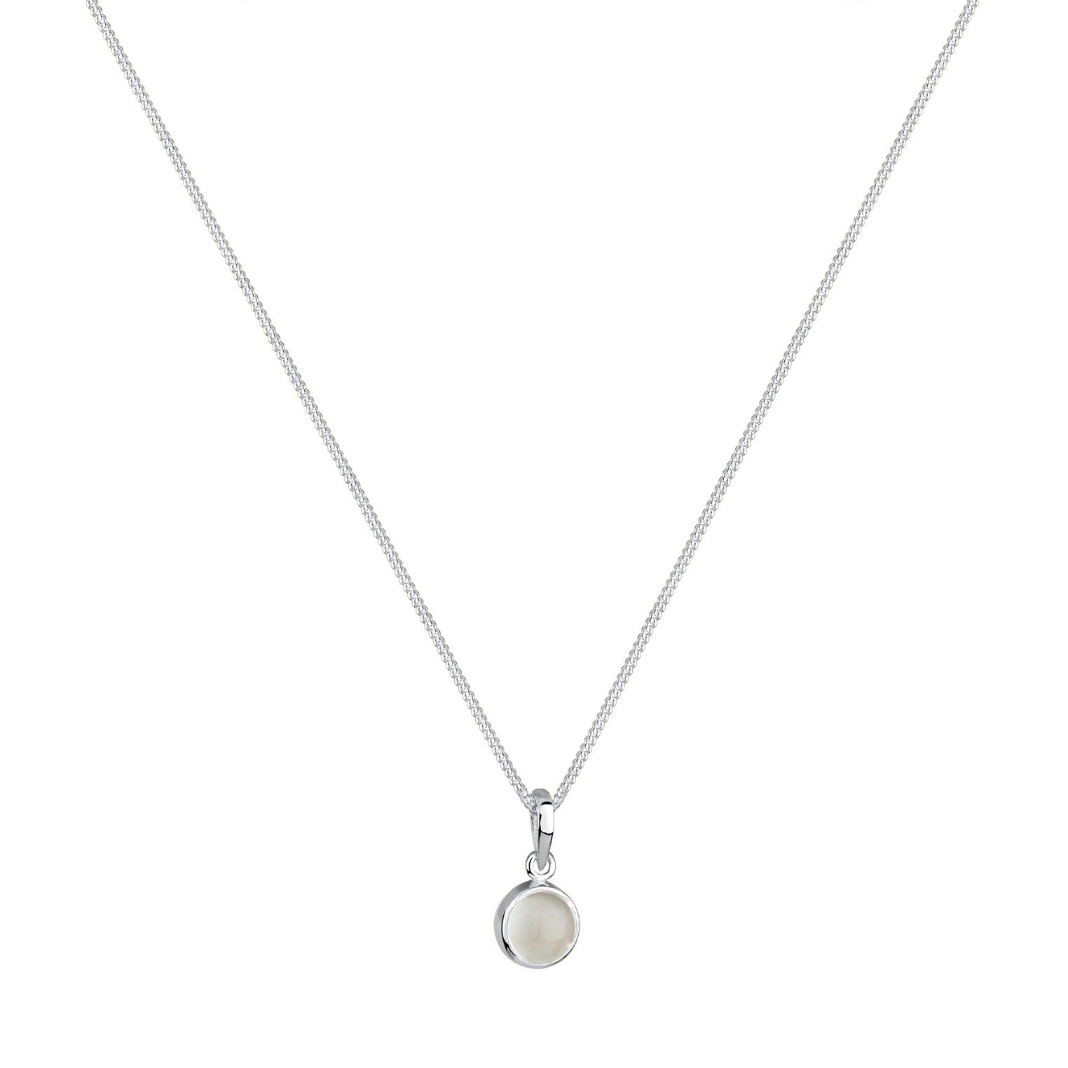Elli 925 Sterling Silver Necklace with Moonstone 2004-BF-0008193-001