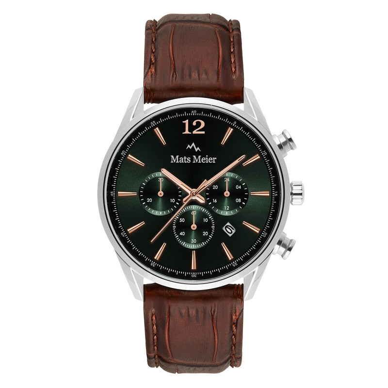 Mats Meier Grand Cornier Chrono Groen/Bruine Horloge MM00121-zoom-