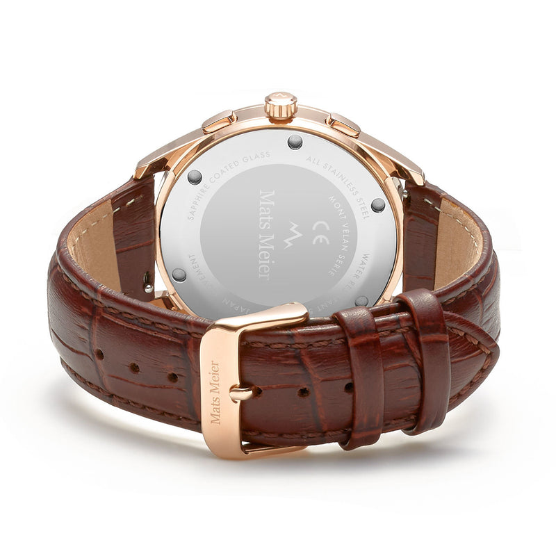 Mats Meier Mont Vélan Chrono Zwart/Bruin horloge MM10001-zoom-