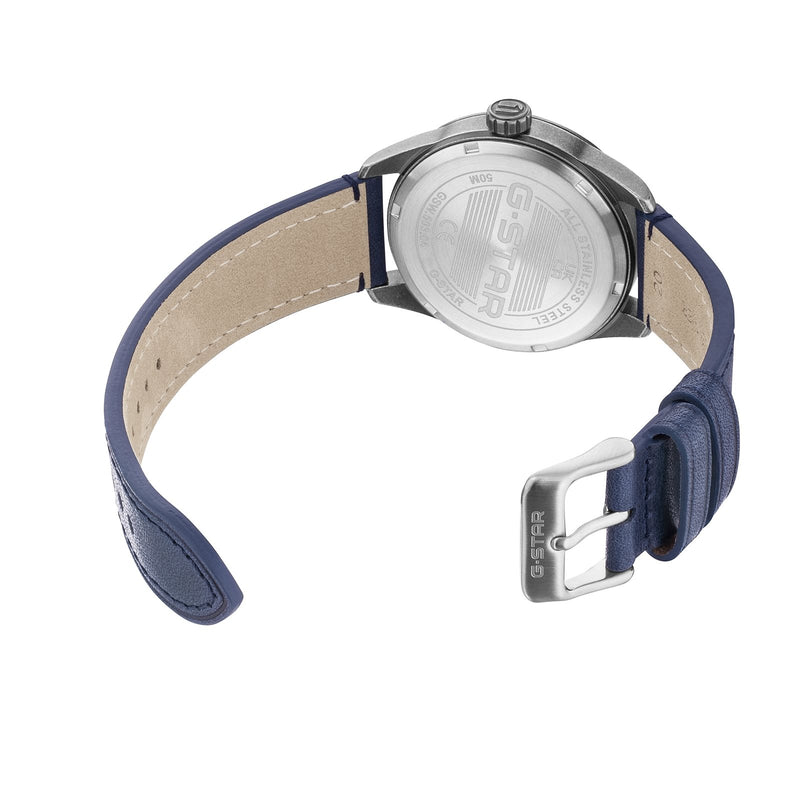 G-STAR Originals Blauw Leren Herenhorloge GSW.503.04-zoom-