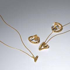 Pandora Essence Gold Plated Cubic Zirconia Organically Shaped Stone-Set Heart Pendant Necklace 364669C01-60