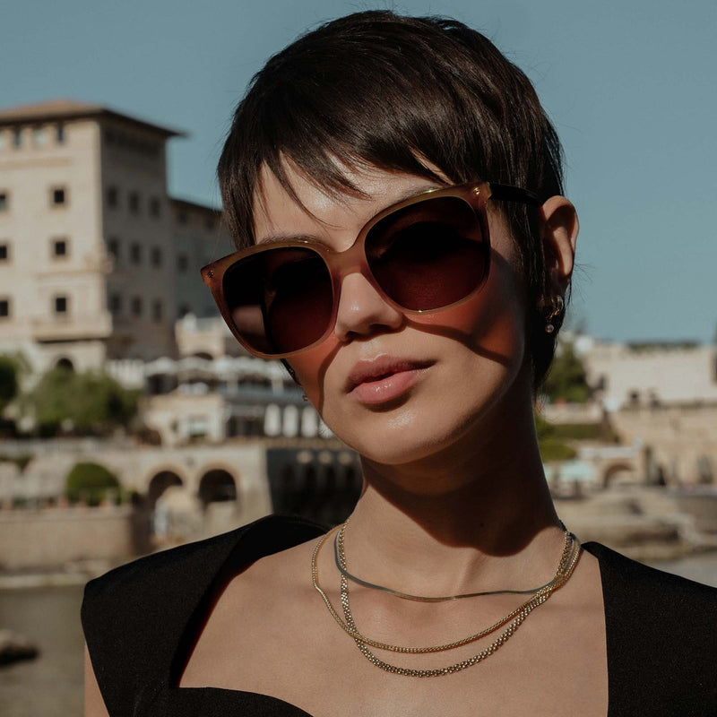 Isabel Bernard La Villette Raison Transparant Beige Vierkante Zonnebril IB400007-02-14-zoom-