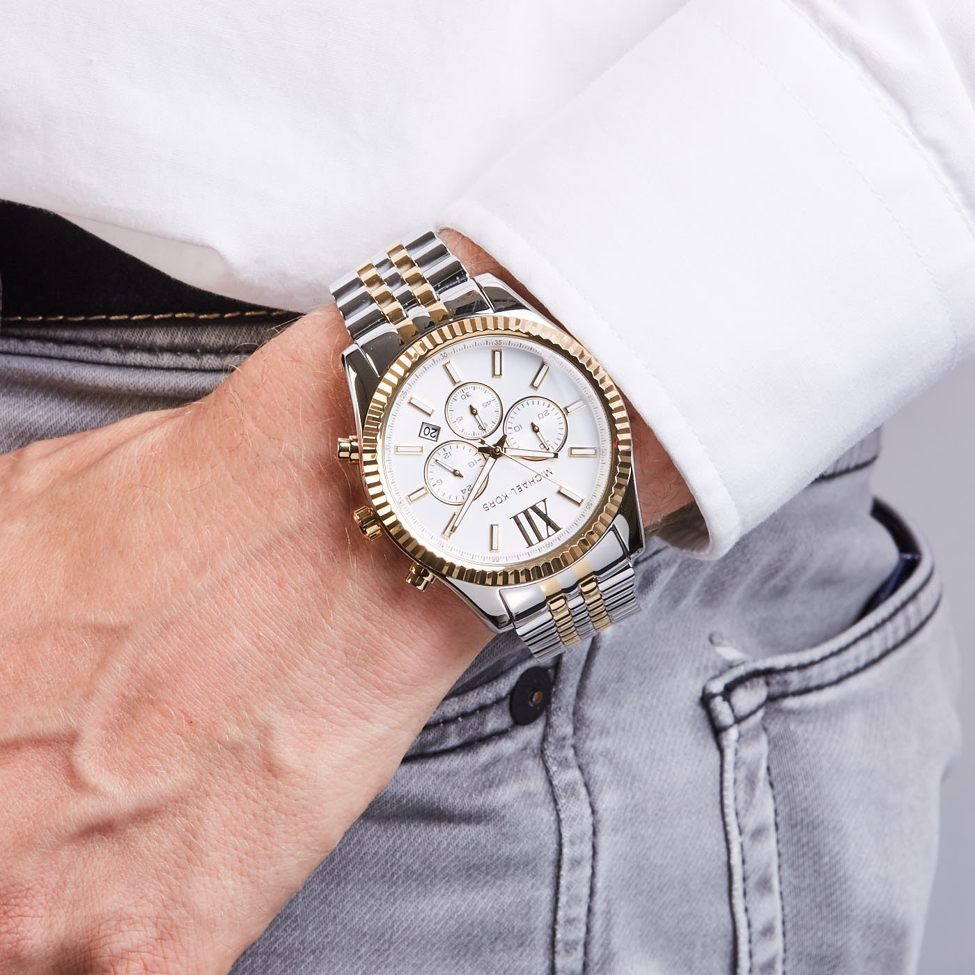 Michael Kors Lexington Silver Watch MK8344