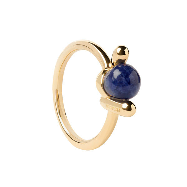 P D Paola Twist 925 Sterling Silver Ring Gold Plated AN01-D21