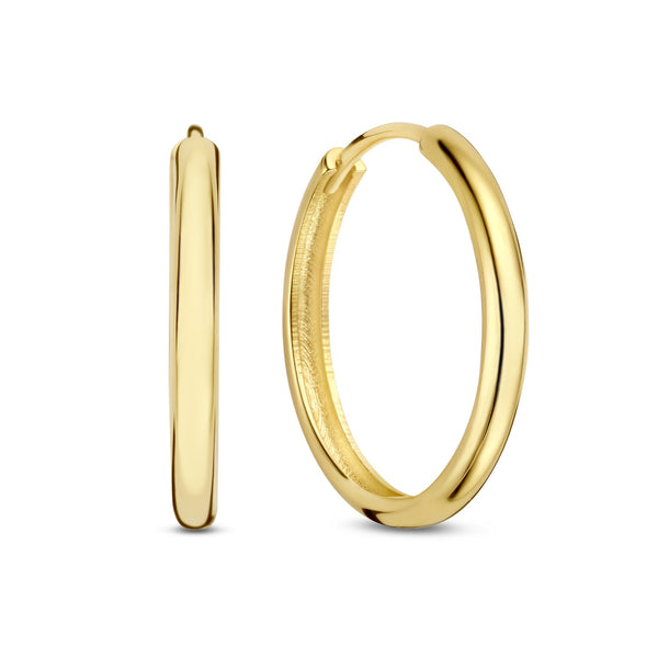 Rivoli Morgane 14 karaat gouden oorringen (17.5 mm)
