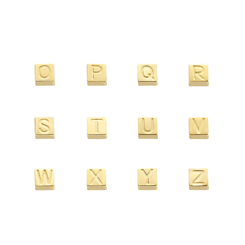 Isabel Bernard Le Carré 14 karaat gouden kubus inital ketting IB340043-A-zoom-