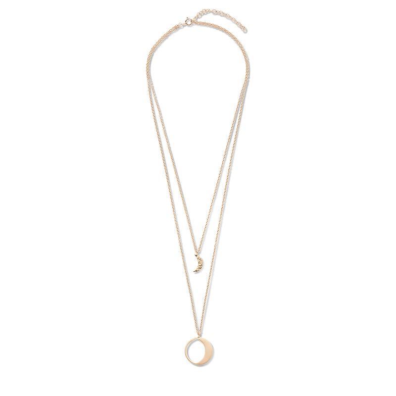 Violet Hamden Luna 925 Sterling Zilveren Roségoud Plated Ketting met Manen VH10105-zoom-