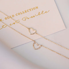 Isabel Bernard Belleville Amore 14 Carat Golden Necklace IB340138 (Length: 40.00-44.00 cm)