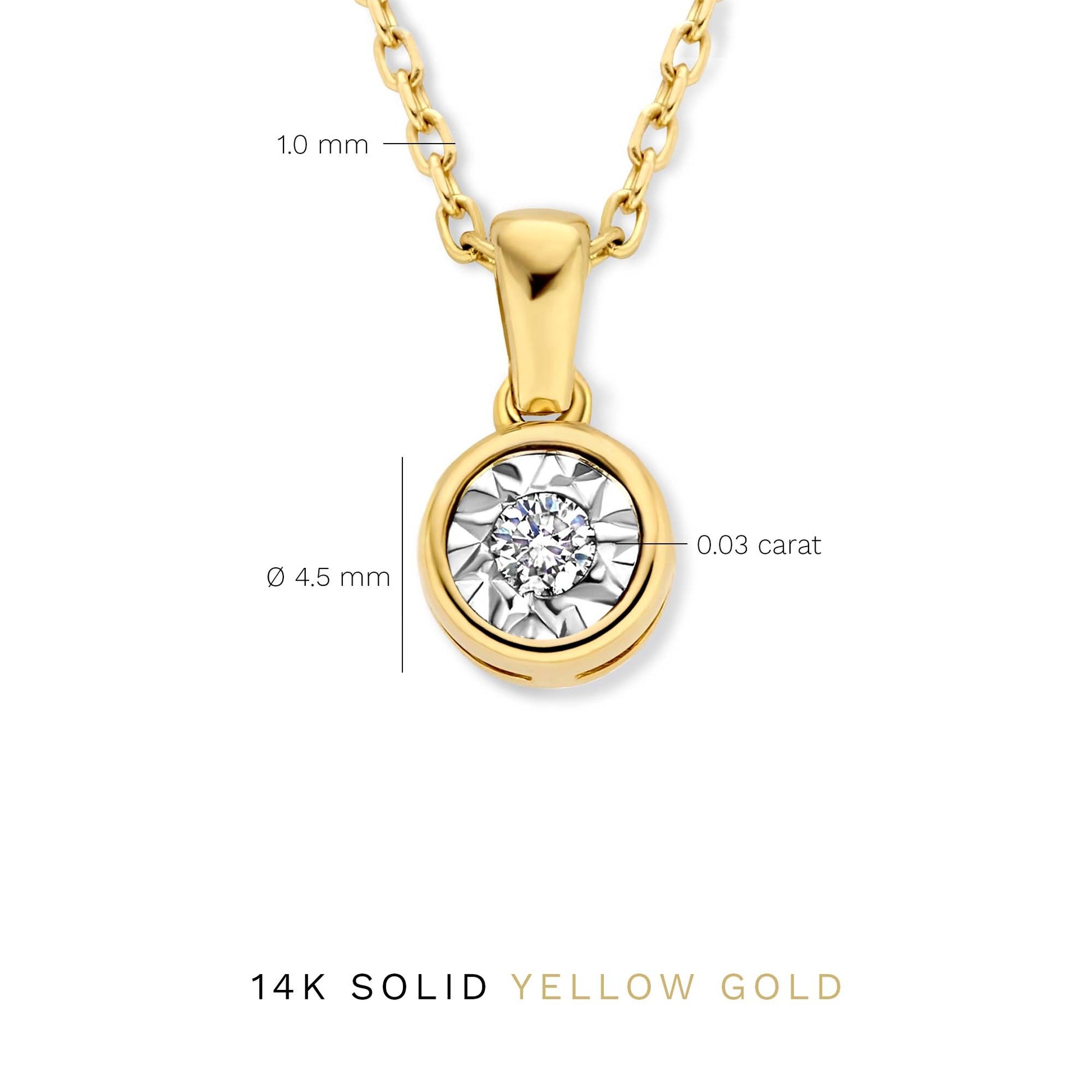 Isabel Bernard De La Paix Inaya 14 Carat Golden Necklace | diamond 0.03 ct | IBD350019