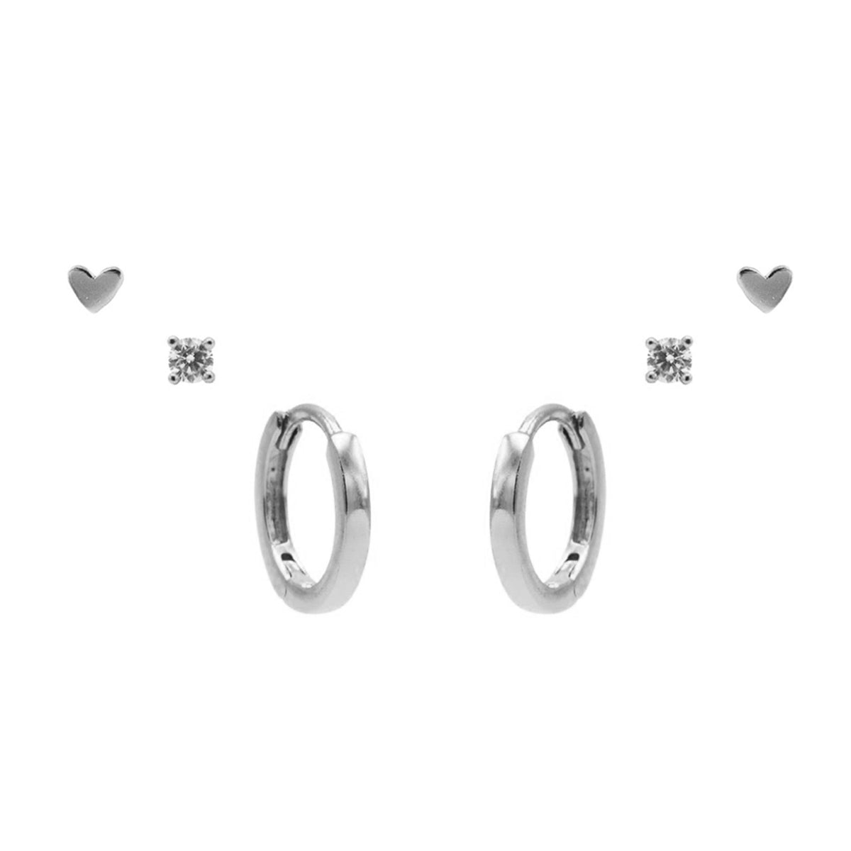 Karma 925 Sterling Zilveren Shape of my Heart Earparty-72