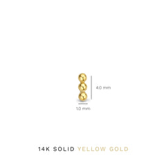 Isabel Bernard 14 Carat Golden Rivoli Claire Earstuds IB360193