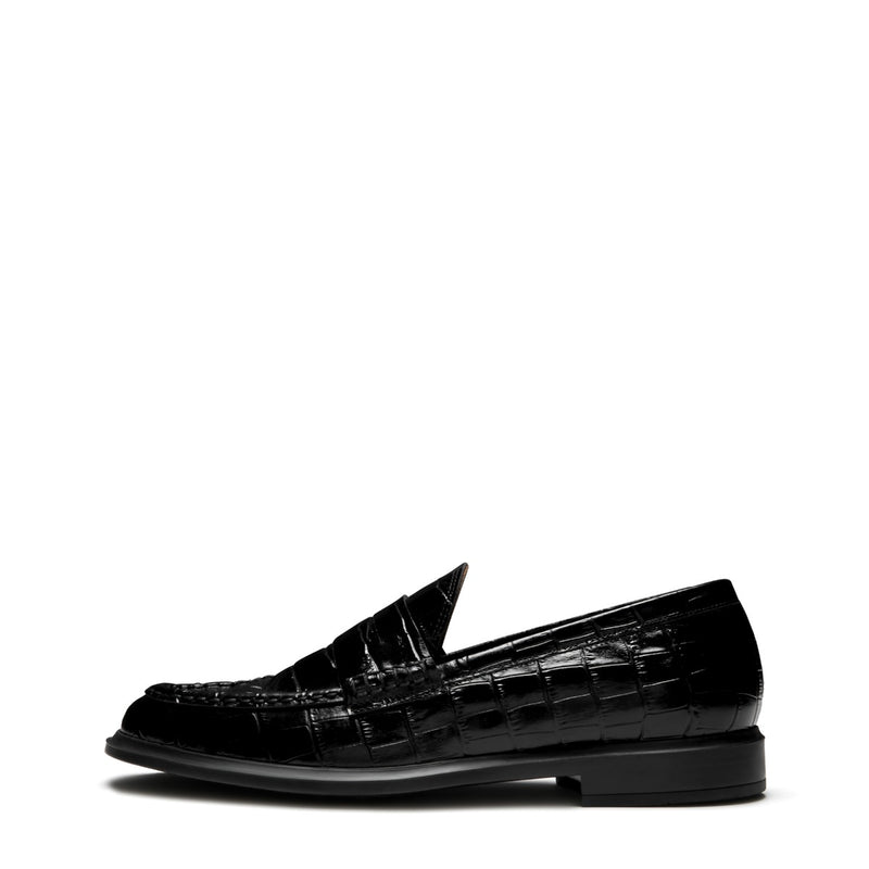 Isabel Bernard Vendôme Blandine Croco Zwarte Kalfsleren Loafers IB51015-201-38-zoom-