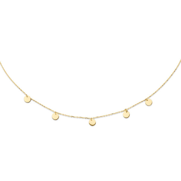 Discs ketting - 14 karaat goud