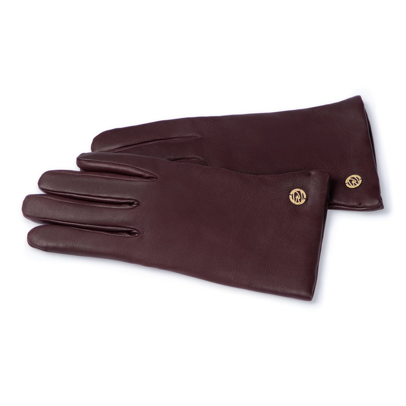 Isabel Bernard Isabel Bernard Honoré Eleanor donkerbruine leren handschoenen van geitenleer IB67000-331-8-zoom-