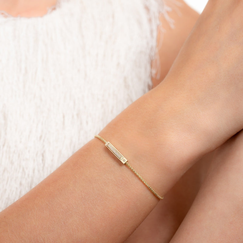 Isabel Bernard Le Marais Liaison 14 karaat gouden armband met zirkonia steentjes IB320154-zoom-