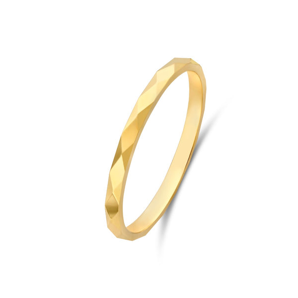 Beloro Jewels Quadrilatero d'Ora Marina 9 karaat ring met diamond cut BO330039