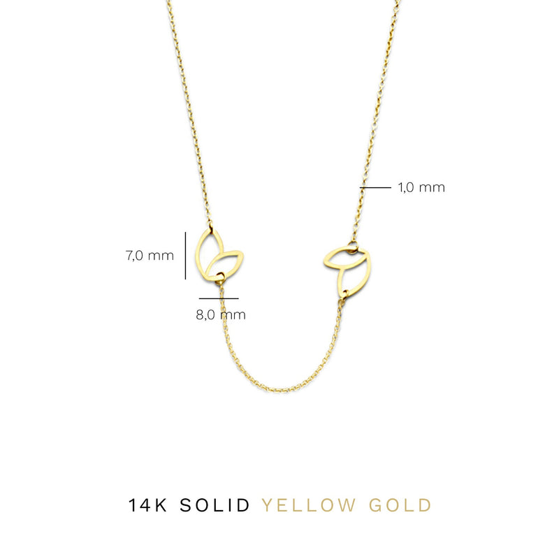 Isabel Bernard Cadeau d'Isabel 14 karaat gouden ketting en armband giftset IB90187-zoom-