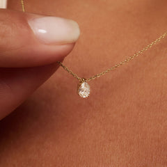 Isabel Bernard De la Paix Eloise 14 karat gold necklace with diamond 0.15 carat IBD350026