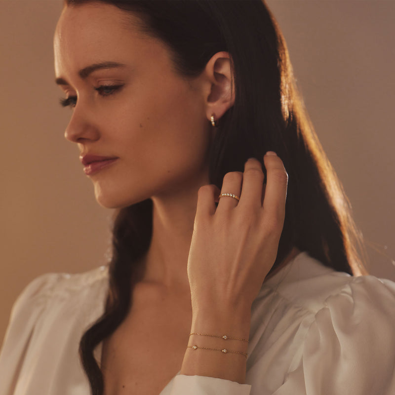 Isabel Bernard De la Paix Alfie 14 karaat gouden armband | diamant 0.12 ct | IBD320001-zoom-