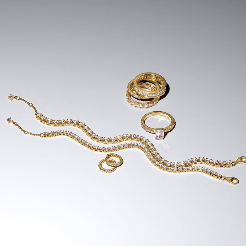 Pandora Timeless Rechthoekige Sprankelende Halo Ring 164506C01-52-zoom-