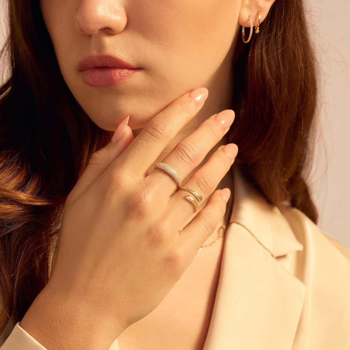 Beloro Jewels Monte Napoleone Stella 9 karat gold ring with zirconia BO330032-52