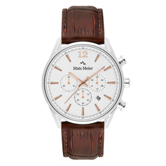 Mats Meier Grand Cornier Chrono White/Brown Watch MM00105