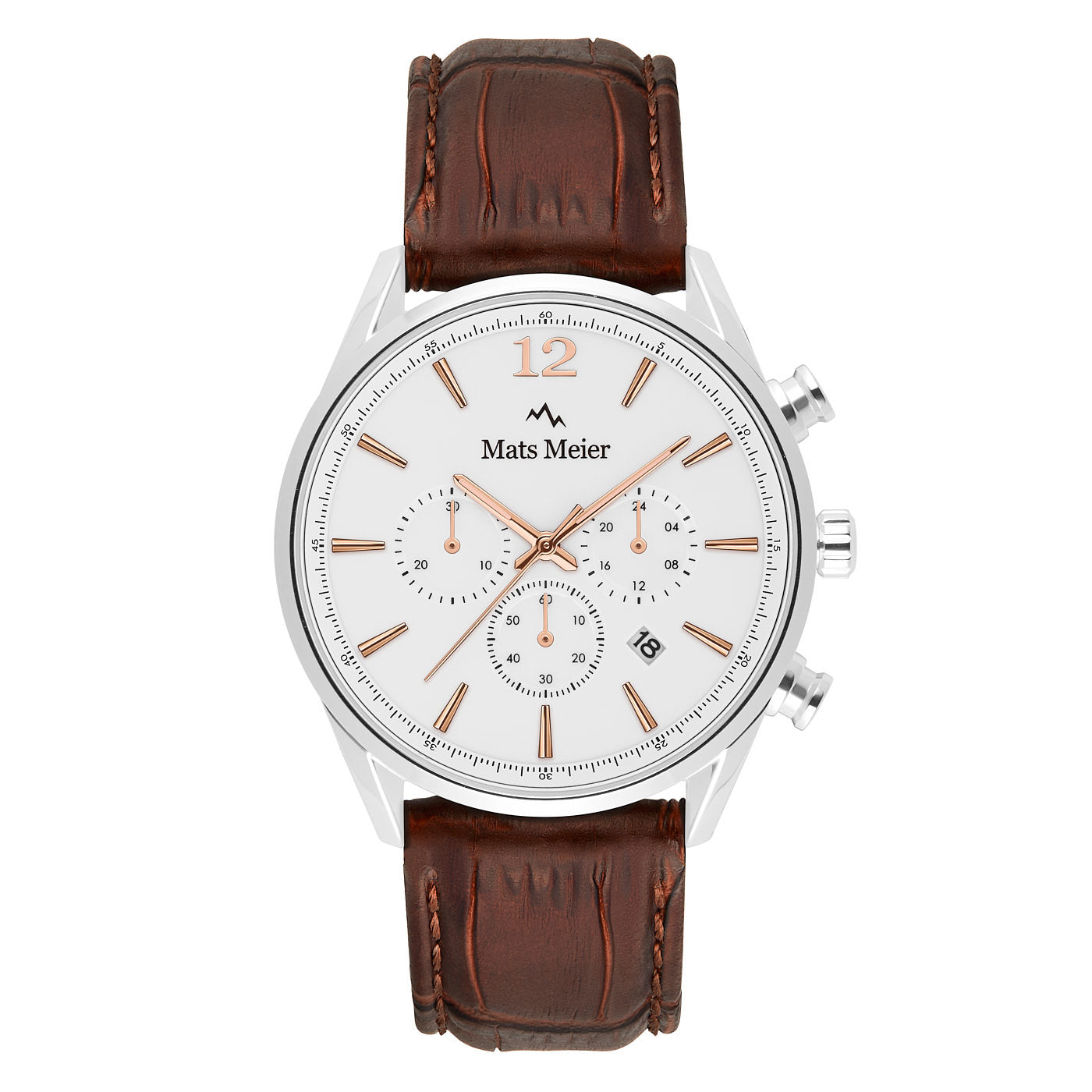 Mats Meier Grand Cornier Chrono White/Brown Watch MM00105