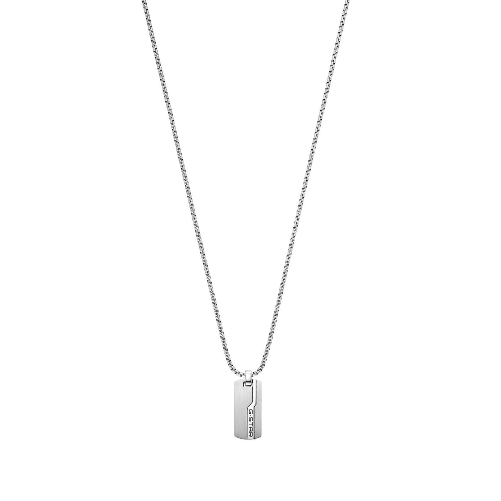 G-STAR Unistrial Silver Box Chain Necklace GSJ.112.01