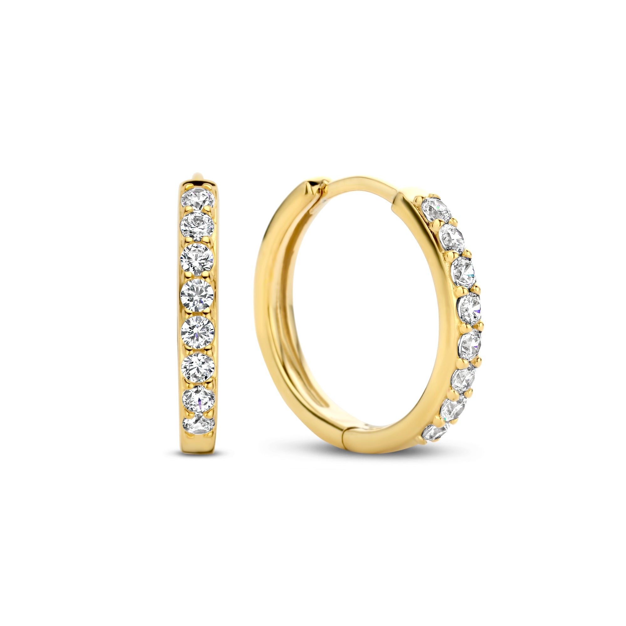 Parte Di Me Santa Maria della Base 925 sterling Silver gold plated Hoop Earrings PDM36066