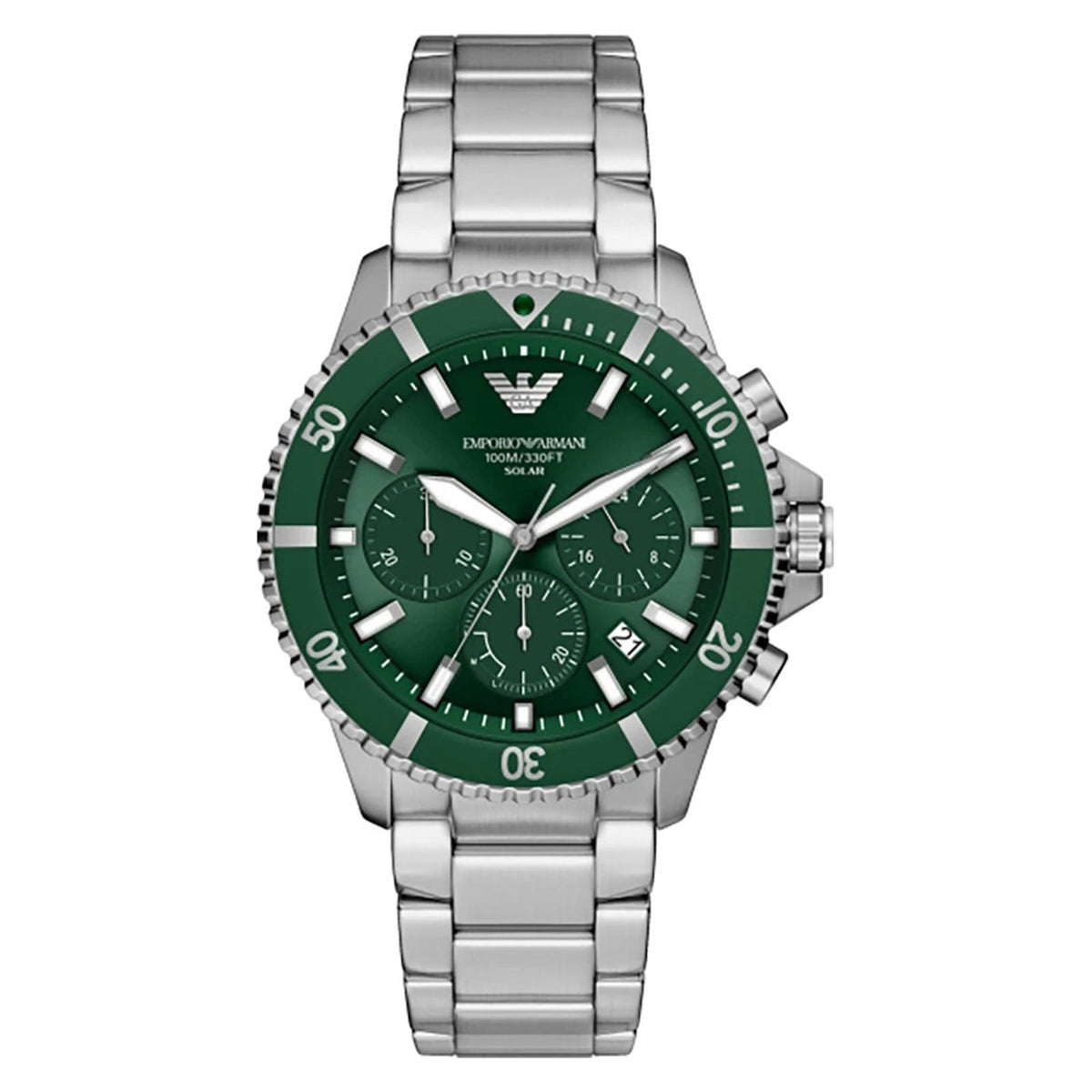 Emporio Armani World Explorer Solar Green Dial Watch AR11741