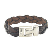 Josh Bruine Leren Armband 24303-bra-S/BROWN/L