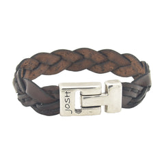 Josh Brown Leather Bracelet 24303-bra-S/BROWN/L