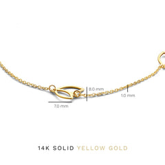 Isabel Bernard Cadeau d'Isabel 14 karat gold necklace and bracelet gift set IB90187