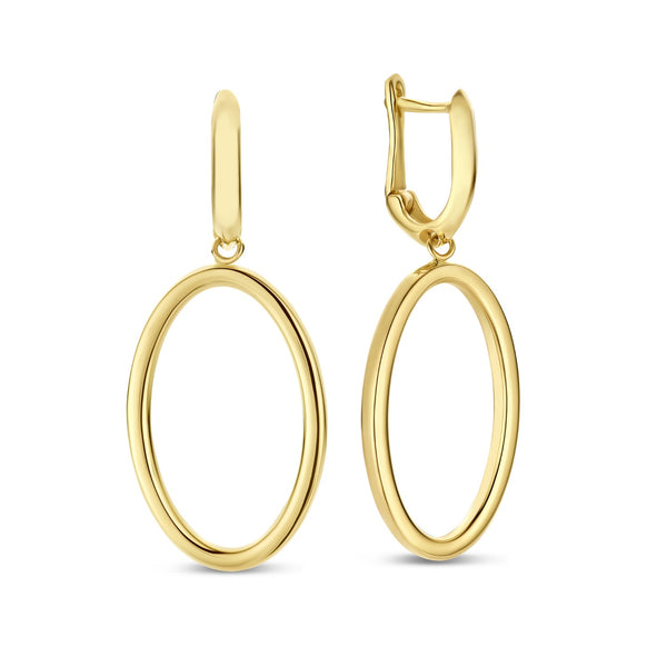 Aidee Annette 14 karaat gouden schakel oorhangers