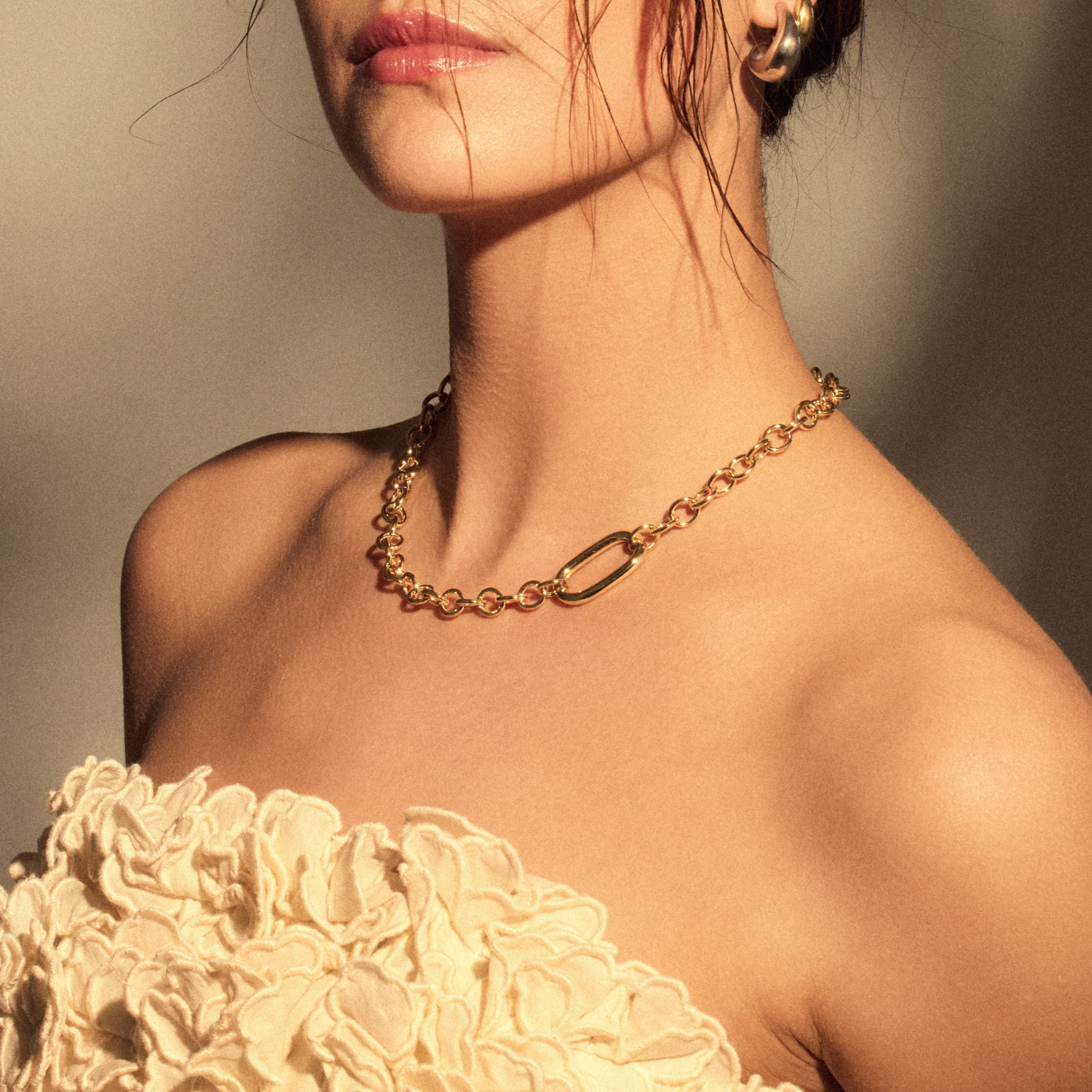 Parte Di Me Bibbiena Poppi Acadia 925 Sterling Silver Gold Plated Link Necklace PDM34110