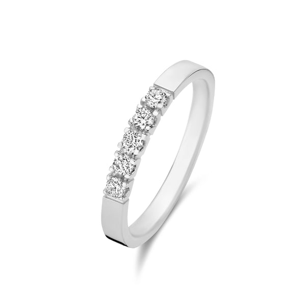 De la Paix Madeline 14 karaat witgouden ring met diamant 0.20 karaat