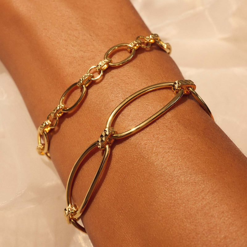 Parte Di Me Bibbiena Poppi Clara 925 Sterling Zilveren Gold Plated Schakelarmband PDM32146-zoom-